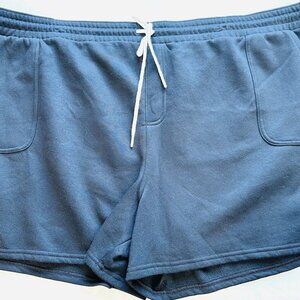 NWT SONOMA Women Lounge Drawstring Pockets Midthigh Black Shorts Plus Size 4X